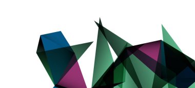 Vintage soyut üçgen mozaik kompozisyon VECTON beyaz arka plan ile şablon. Basit tasarım arka plan. Modern düz tasarım. Güzel vektör deseni.