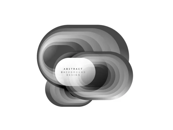 Vector abstracte geometrische bellenbanner gemaakt met ronde vormen. Trendy eenvoudige knop. Illustratie voor achtergrond, Banner, Achtergrond, Kaart, Boekenillustratie, landingspagina — Stockvector