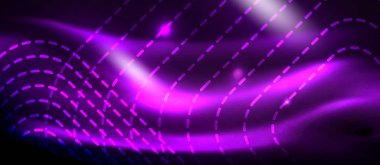 Parlayan parlak neon kareler soyut arka plan, techno modern şablon