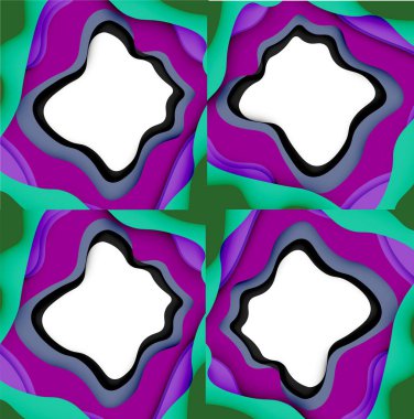 Soyut Web tasarımı için soyut dalgalar kesti. Renk geometrik deseni. Vektör soyut geometrik dinamik desen çerçevesi