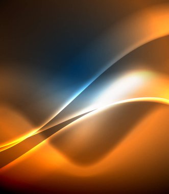 Parlak renk parlak neon soyut dalga şablonu. Soyut parlak ışık. Neon ışık parlayan etkisi. Uzay arka planı. Soyut şekil