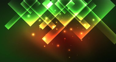 Işık arka plan hipster tarzıNeon geometrik soyut arka plan. Uzay retro tasarım. Renk geometrik desen. Kare şekil soyut arka plan.