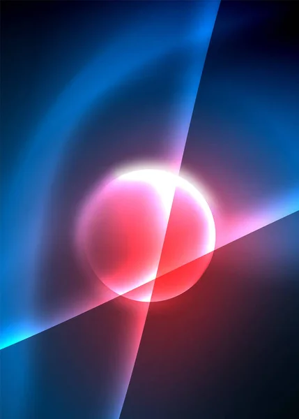 Λαμπερό χρώμα φωτεινό πρότυπο αφηρημένο κύμα νέον. Αφηρημένο φωτεινό φως. Νέον φως λαμπερό αποτέλεσμα. Διαστημικό φόντο. Αφηρημένο σχήμα — Διανυσματικό Αρχείο