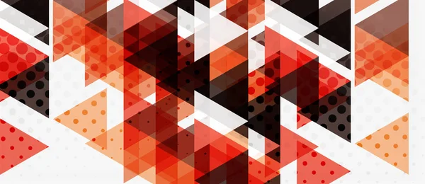Banner con diseño geométrico de triángulo de mosaico multicolor sobre fondo blanco. Textura abstracta. plantilla de diseño de ilustración vectorial . — Vector de stock