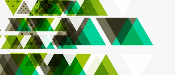 Banner mit mehrfarbigem Mosaikdreieck mit geometrischem Design auf weißem Hintergrund. abstrakte Textur. Vektor Illustration Design-Vorlage. — Stockvektor