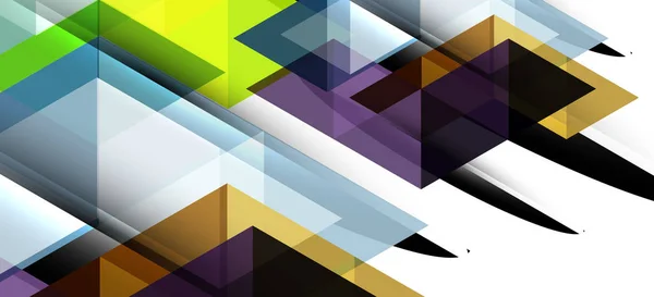 Kleurrijke herhalende driehoeken moderne geometrische in eigentijdse stijl op witte achtergrond. Abstracte geometrische vorm. Moderne stijlvolle textuur — Stockvector
