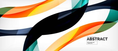 Doğrusal dalga Web şablonu. Vektör illüstrasyon parlak tasarım. Dekoratif baskı. Dekoratif zemin vektörü. Vektör iş illüstrasyon