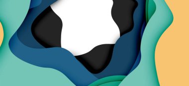 Soyut Web tasarımı için soyut dalgalar kesti. Renk geometrik deseni. Vektör soyut geometrik dinamik desen çerçevesi