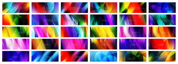Set of dynamic trendy simple fluid color gradient abstract backgrounds with line effects. Vector Illustrations For Wallpaper, Banner, Background, Card, Book Illustration, landing page — Stock Vector