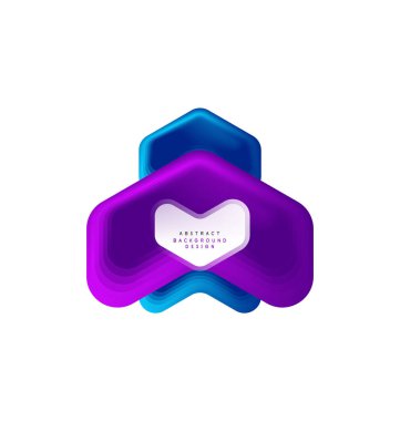 Vektör ok geometrik afişi harmanlanmış renk şekilleri efektleriyle oluşturuldu. Moda basit düğme, simge ya da ticari markalaşma şablonu, minimal stil. Duvar kağıdı, afiş, arkaplan