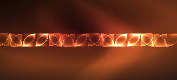 동적 라인과 모양, 유리 네온 빛나는 효과. 현대 네온 글로우 기하학적 모양, 어떤 목적을위한 훌륭한 디자인 — 스톡 벡터