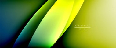 Gölgeli sıvı çizgiler ve eğimli arkaplanda ışık salla. Dinamik düz gölge çizgisi etkisi olan basit akışkan renk gradyanı soyut arkaplan