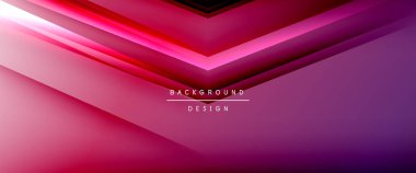 Ok çizgileri, gölgeli dijital şablon ve gradyan arka planda ışıklar. Dinamik düz çizgiler etkisi ile basit akışkan renk gradyan soyut arkaplan