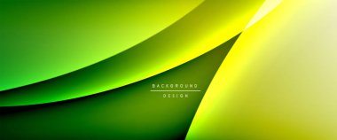 Gölgeli sıvı çizgiler ve eğimli arkaplanda ışık salla. Dinamik düz gölge çizgisi etkisi olan basit akışkan renk gradyanı soyut arkaplan