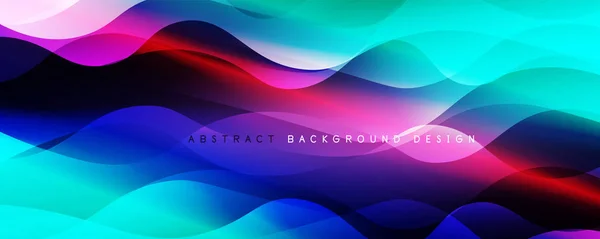 Trendy simple fluid color gradient abstract background with dynamic wave line effect. Vector Illustration For Wallpaper, Banner, Background, Card, Book Illustration, landing page — Stock Vector