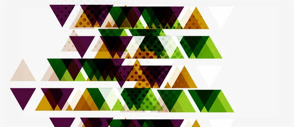 Vetor triângulo geométrico composição abstrata fundo. Ilustração vetorial retrô. Ilustração do ornamento — Vetor de Stock