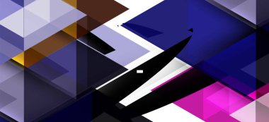 Beyaz arka planda çağdaş tarzda renkli tekrarlayan üçgenler modern geometrik. Soyut geometrik şekil. Modern şık doku