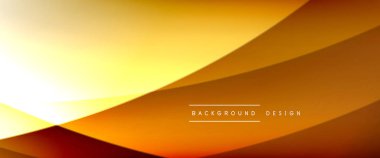 Gölgeli sıvı çizgiler ve eğimli arkaplanda ışık salla. Dinamik düz gölge çizgisi etkisi olan basit akışkan renk gradyanı soyut arkaplan