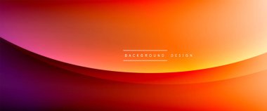 Gölgeli sıvı çizgiler ve eğimli arkaplanda ışık salla. Dinamik düz gölge çizgisi etkisi olan basit akışkan renk gradyanı soyut arkaplan