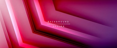 Ok çizgileri, gölgeli dijital şablon ve gradyan arka planda ışıklar. Dinamik düz çizgiler etkisi ile basit akışkan renk gradyan soyut arkaplan