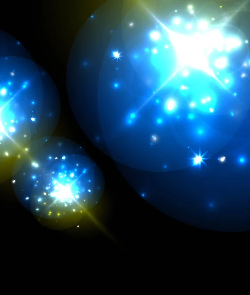 Abstrakte blaue Neon-Sterne Hintergrund für Feier-Design. Luxus mit festlichem Hintergrund. — Stockvektor