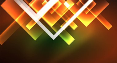 Işık arka plan hipster tarzıNeon geometrik soyut arka plan. Uzay retro tasarım. Renk geometrik desen. Kare şekil soyut arka plan.