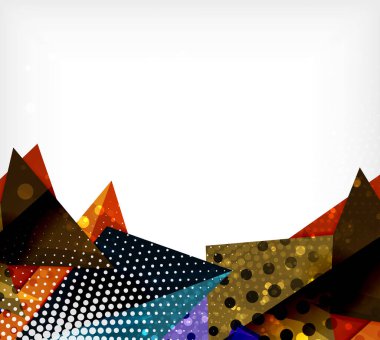 Modern origami kartı. Modern origami tasarım elemanı. Renk geometrik desen. Soyut düşük poli arka plan. Sunu şablonu.