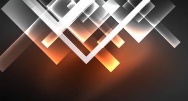 Siyah, modern şablon neon parlak renk kareler