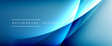 Gölgeli sıvı çizgiler ve eğimli arkaplanda ışık salla. Dinamik düz gölge çizgisi etkisi olan basit akışkan renk gradyanı soyut arkaplan