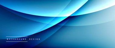 Gölgeli sıvı çizgiler ve eğimli arkaplanda ışık salla. Dinamik düz gölge çizgisi etkisi olan basit akışkan renk gradyanı soyut arkaplan