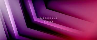 Ok çizgileri, gölgeli dijital şablon ve gradyan arka planda ışıklar. Dinamik düz çizgiler etkisi ile basit akışkan renk gradyan soyut arkaplan