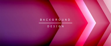 Ok çizgileri, gölgeli dijital şablon ve gradyan arka planda ışıklar. Dinamik düz çizgiler etkisi ile basit akışkan renk gradyan soyut arkaplan