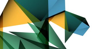 Vintage soyut üçgen mozaik kompozisyon VECTON beyaz arka plan ile şablon. Basit tasarım arka plan. Modern düz tasarım. Güzel vektör deseni.