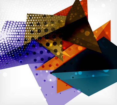 Modern origami kartı. Modern origami tasarım elemanı. Renk geometrik desen. Soyut düşük poli arka plan. Sunu şablonu.