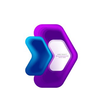 Vektör ok geometrik afişi harmanlanmış renk şekilleri efektleriyle oluşturuldu. Moda basit düğme, simge ya da ticari markalaşma şablonu, minimal stil. Duvar kağıdı, afiş, arkaplan