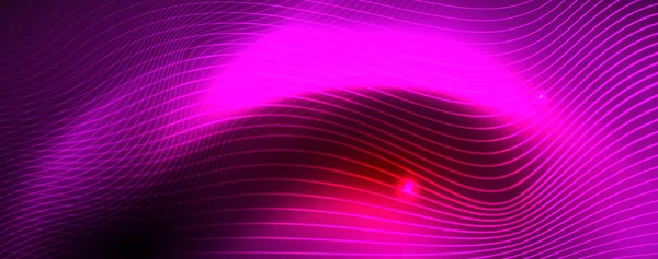 Glänzende Neon-Linien Techno magische futuristische Hintergrund, magische Energie Raum Licht Konzept, abstrakte Hintergrund Tapete Design — Stockvektor