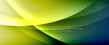 Gölgeli sıvı çizgiler ve eğimli arkaplanda ışık salla. Dinamik düz gölge çizgisi etkisi olan basit akışkan renk gradyanı soyut arkaplan