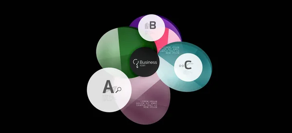 Info graphics circles background. Success icon symbol. Vector info graphic design. Creative vector element. Decoration element — Stock Vector