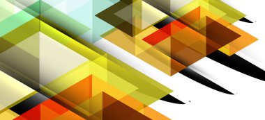 Beyaz arka planda çağdaş tarzda renkli tekrarlayan üçgenler modern geometrik. Soyut geometrik şekil. Modern şık doku