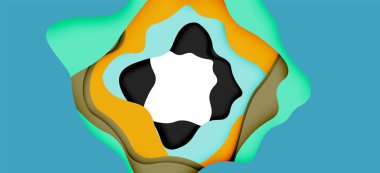Soyut Web tasarımı için soyut dalgalar kesti. Renk geometrik deseni. Vektör soyut geometrik dinamik desen çerçevesi