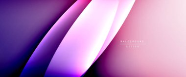 Gölgeli sıvı çizgiler ve eğimli arkaplanda ışık salla. Dinamik düz gölge çizgisi etkisi olan basit akışkan renk gradyanı soyut arkaplan