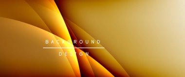 Gölgeli sıvı çizgiler ve eğimli arkaplanda ışık salla. Dinamik düz gölge çizgisi etkisi olan basit akışkan renk gradyanı soyut arkaplan