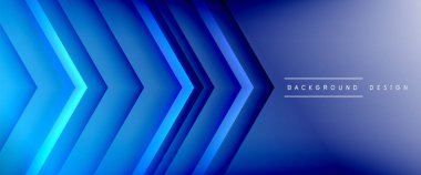 Ok çizgileri, gölgeli dijital şablon ve gradyan arka planda ışıklar. Dinamik düz çizgiler etkisi ile basit akışkan renk gradyan soyut arkaplan