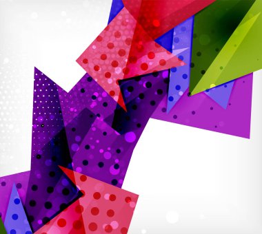 Modern origami kartı. Modern origami tasarım elemanı. Renk geometrik desen. Soyut düşük poli arka plan. Sunu şablonu.