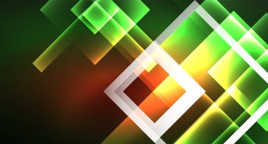 Işık arka plan hipster tarzıNeon geometrik soyut arka plan. Uzay retro tasarım. Renk geometrik desen. Kare şekil soyut arka plan.