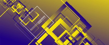 Basit kare veya dikdörtgen geometrik şekilli soyut bir arkaplan. Sıvı eğimli geometrik şablon. Çizgi tasarımı, teknoloji konsepti. Duvar Kağıdı, Sancak Arkaplanı için Vektör İllüstrasyonu