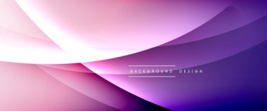 Gölgeli sıvı çizgiler ve eğimli arkaplanda ışık salla. Dinamik düz gölge çizgisi etkisi olan basit akışkan renk gradyanı soyut arkaplan