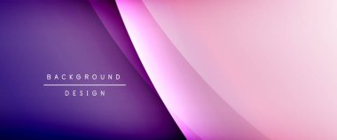 Gölgeli sıvı çizgiler ve eğimli arkaplanda ışık salla. Dinamik düz gölge çizgisi etkisi olan basit akışkan renk gradyanı soyut arkaplan