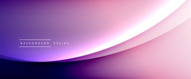 Gölgeli sıvı çizgiler ve eğimli arkaplanda ışık salla. Dinamik düz gölge çizgisi etkisi olan basit akışkan renk gradyanı soyut arkaplan