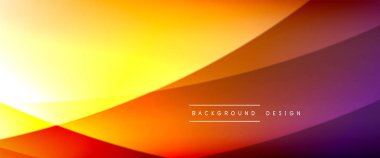 Gölgeli sıvı çizgiler ve eğimli arkaplanda ışık salla. Dinamik düz gölge çizgisi etkisi olan basit akışkan renk gradyanı soyut arkaplan